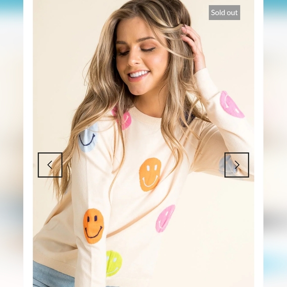 THML Sweaters - THML Smiley Polka Dot Sweater size XS